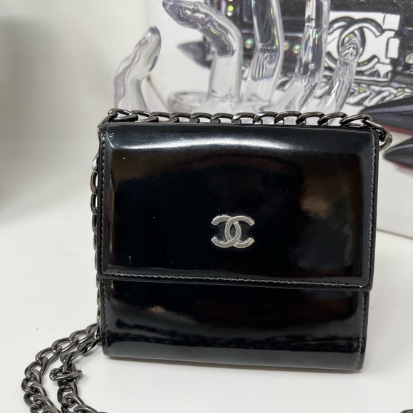 CHANEL Handbags - Chanel Wallet black enamel